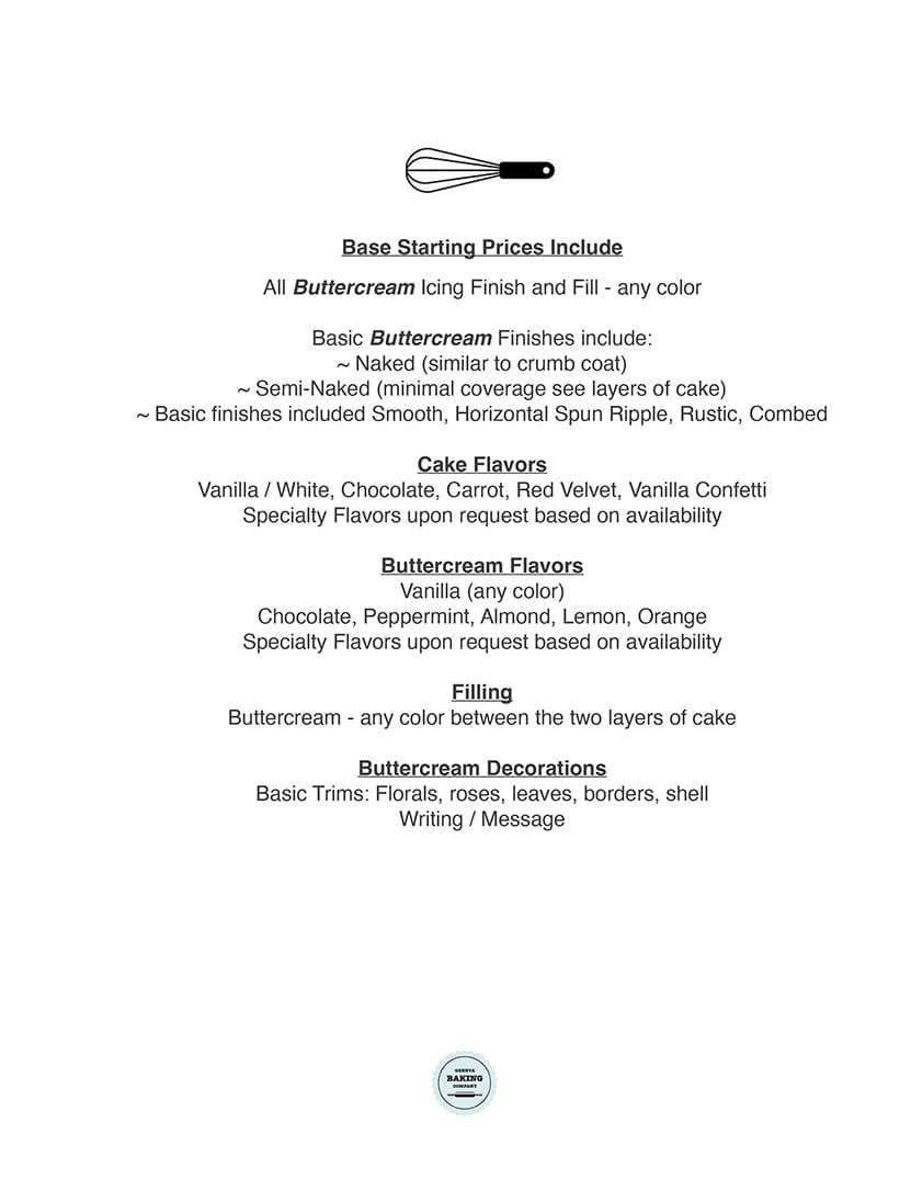 Custom Cakes Geneva Baking Company