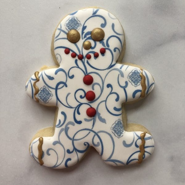 Blue and White Holiday Cookies