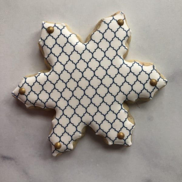 Blue and White Holiday Cookies