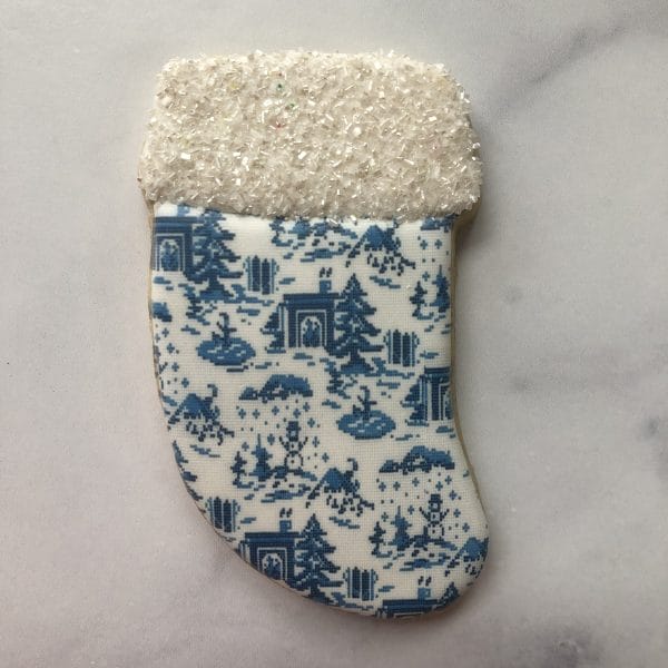Blue and White Holiday Cookies