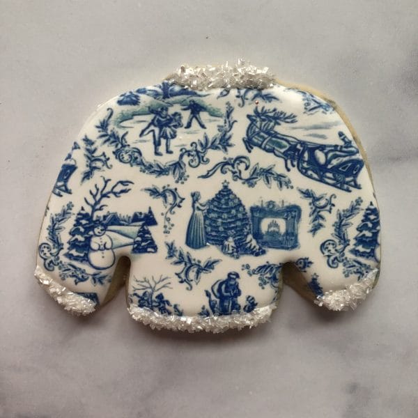 Blue and White Holiday Cookies