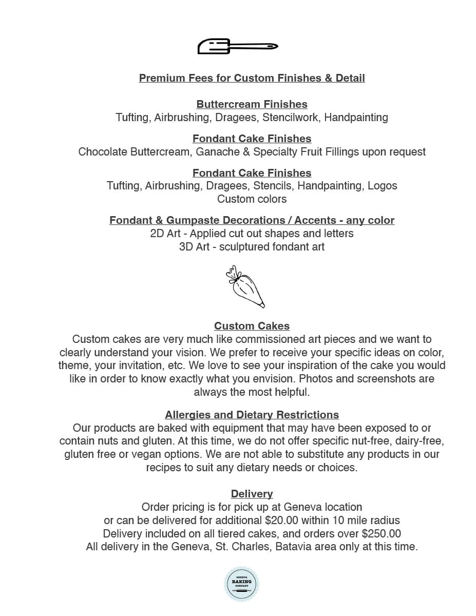 Custom Cakes Geneva Baking Company