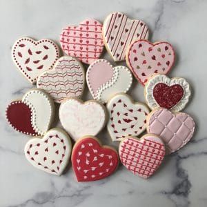Assorted Heart Shaped Sugar Cookies