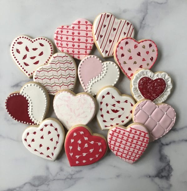 Assorted Heart Shaped Sugar Cookies