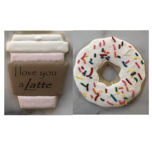 I love you a Latte and Doughnut Cookie Set