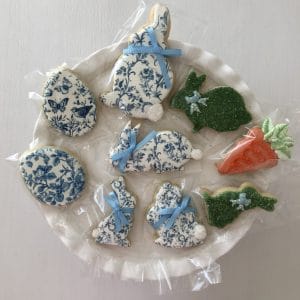 Blue and White Easter Sugar Cookies