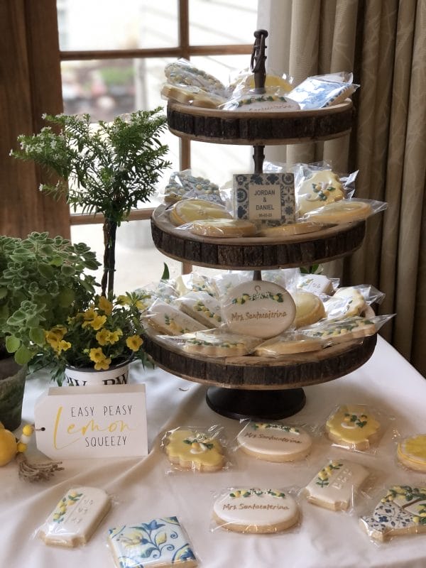 Amalfi Coast Lemon Theme Bridal Shower Cookies - Image 8
