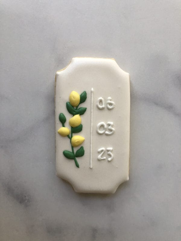 Amalfi Coast Lemon Theme Bridal Shower Cookies - Image 5
