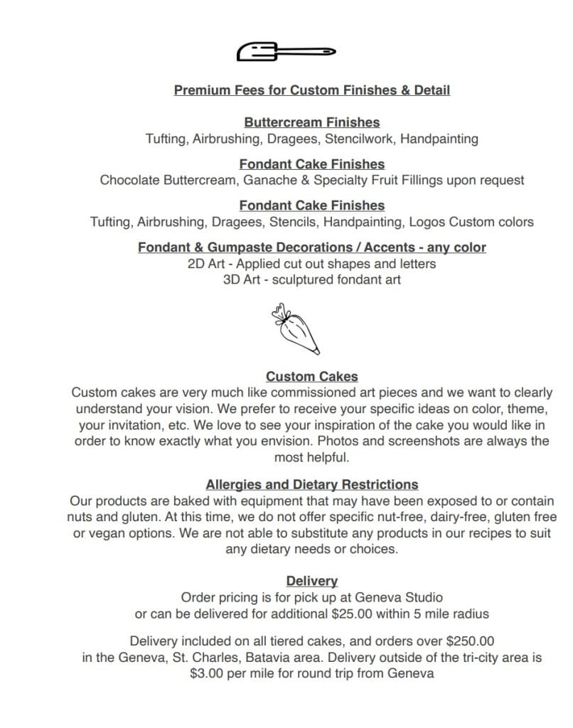 Geneva Baking Custom Cake Cost
