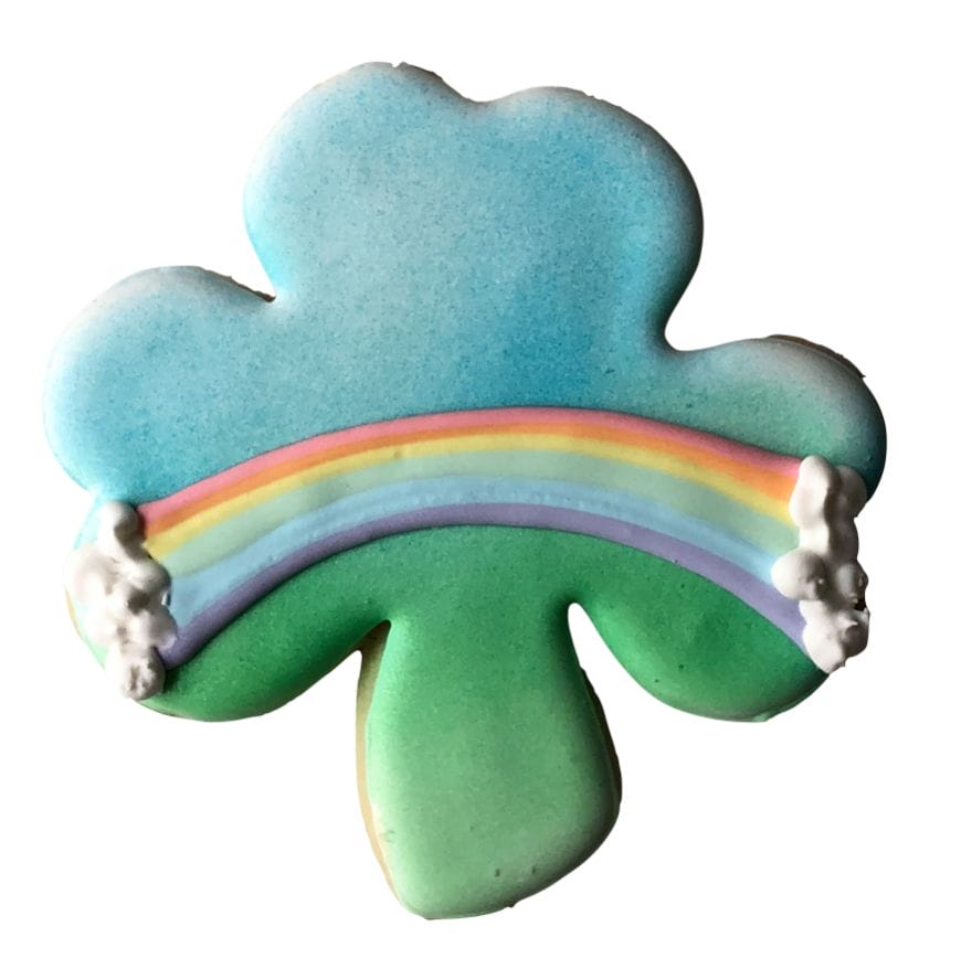 2026 St. Patrick's Day - Lucky Rainbow Shamrock Cookie